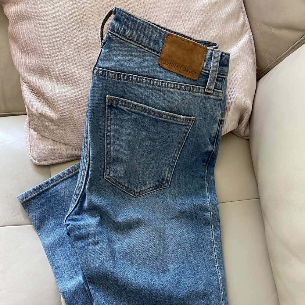 aritzia denim forum straight leg jeans